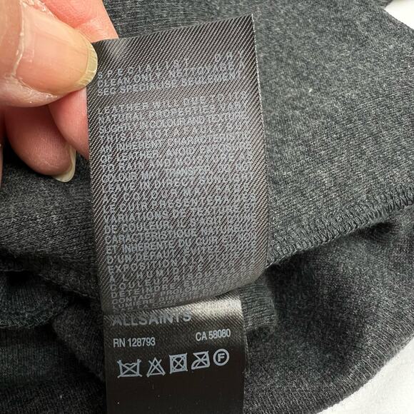 Allsaints Sweater Short Sleeve Mini Dress With Pockets Women's Size Large - Picture 7 of 10